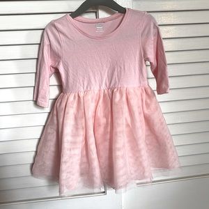 Baby girls pink bodysuit dress